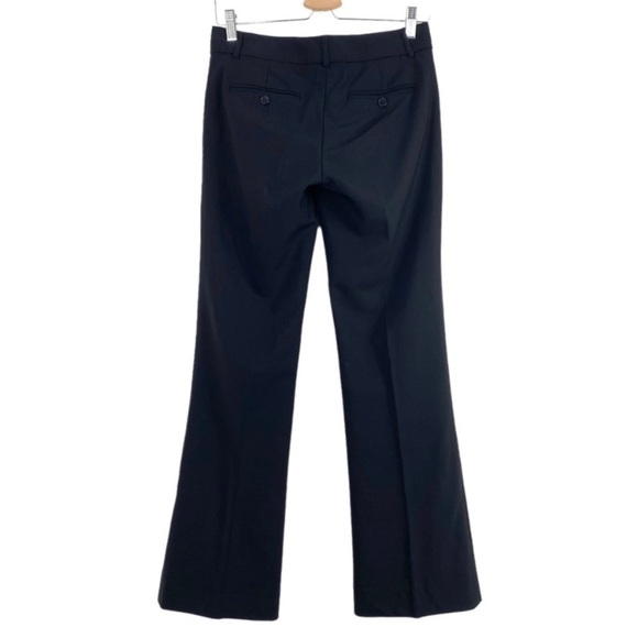 THEORY Wool Relaxed Fit Straight Trouser Pants In Black Size 2 - Picture 4 of 11